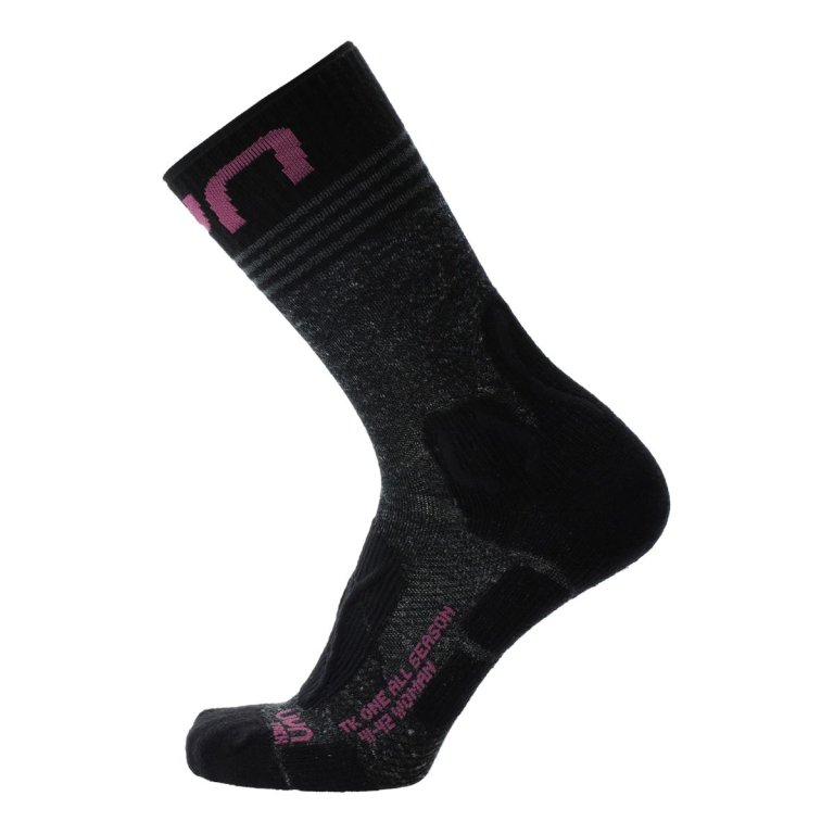 Шкарпетки UYN Trekking One All Season Mid Socks W - чорні/фіолетові