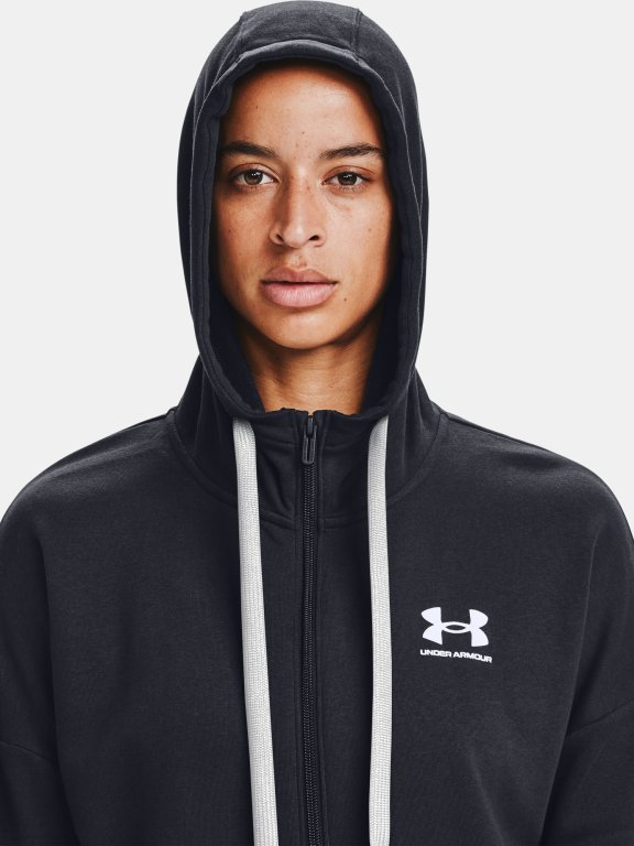 Mikina Under Armour Rival Fleece FZ Hoodie W - černá