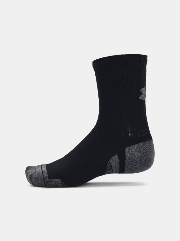 Шкарпетки Under Armour UA Performance Cotton 3p Mid Socks - чорні