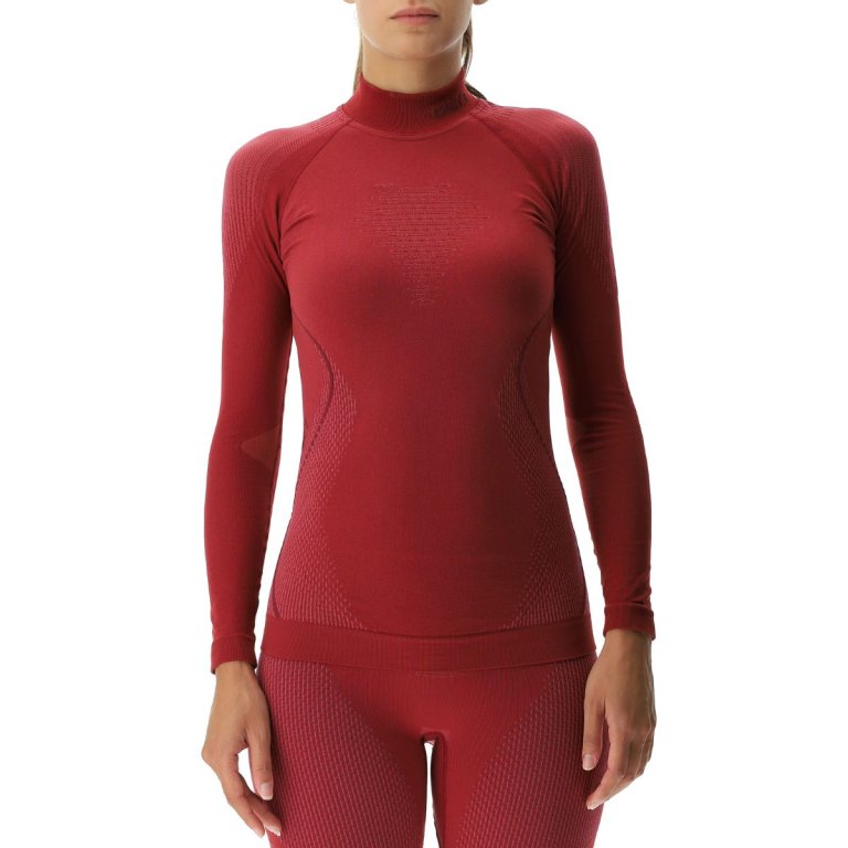 Футболка UYN Evolutyon UW LG SL Turtle Neck W - червона