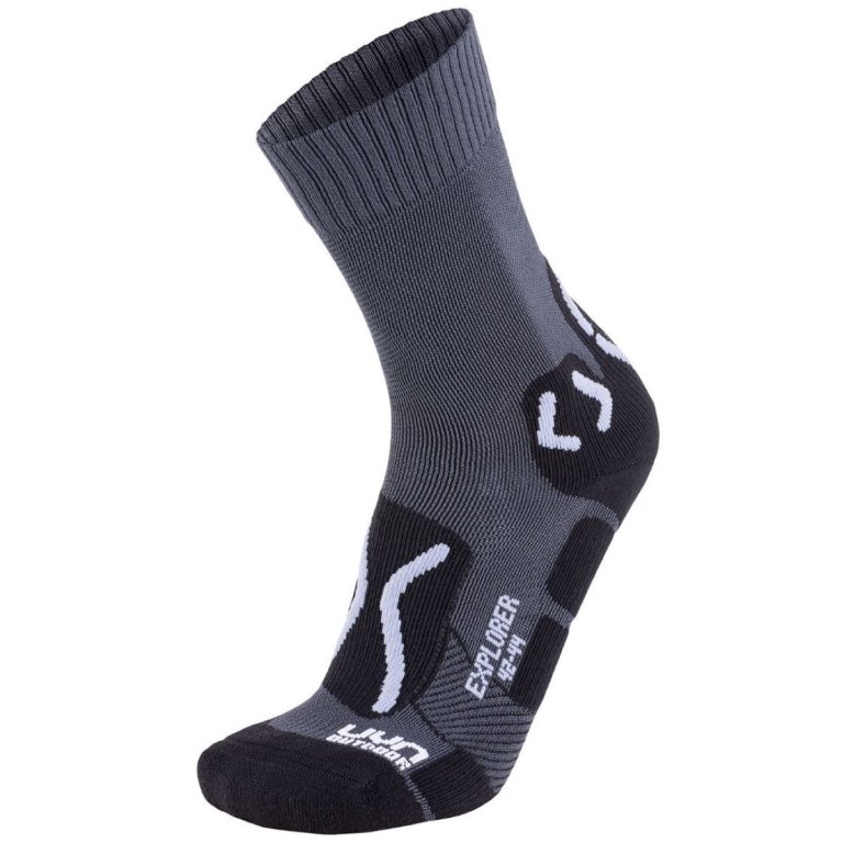 Шкарпетки UYN Outdoor Explorer Socks M - сіро/чорні