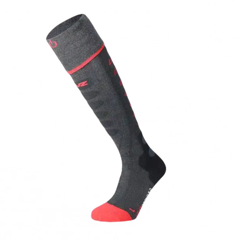 Ponožky vyhřívané Lenz Heat Sock 5.1 Toe Cap U - šedá/červená (bez baterie)