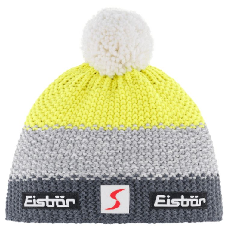 Дитяча шапка Eisbär Star Pompon MU SP - сіра/жовта/біла
