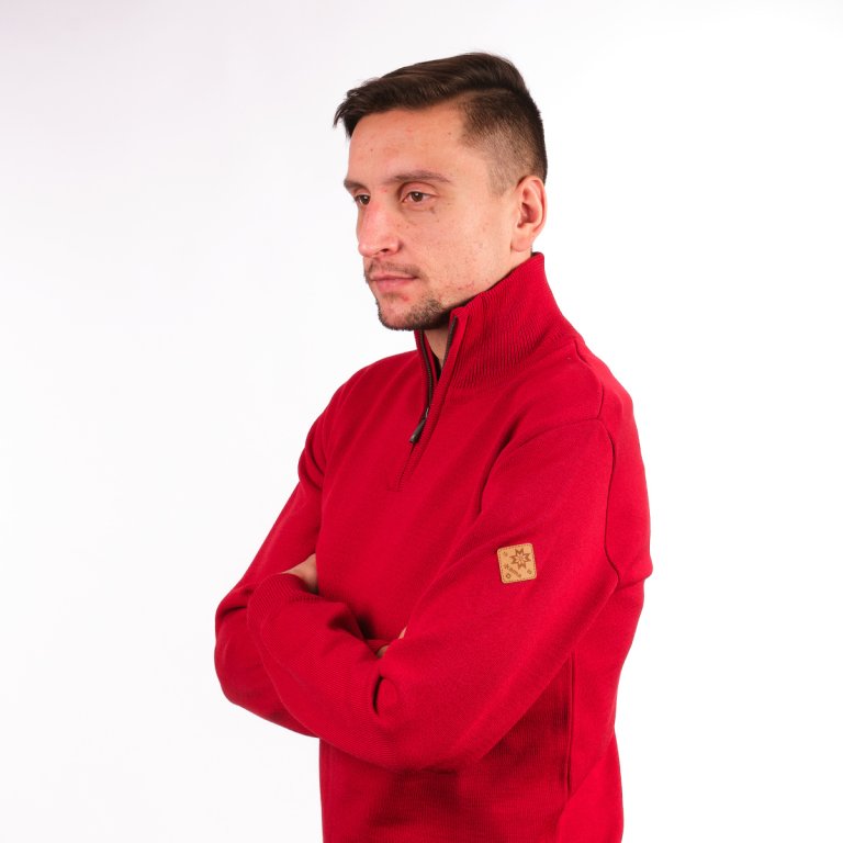 Светр Kama Merino M - червоний