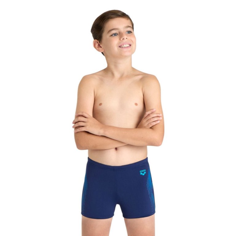 Plavky Arena Short Graphic J - modrá