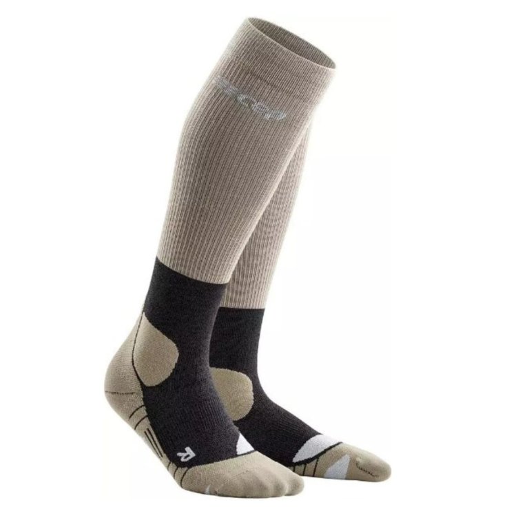 Шкарпетки CEP Merino W - чорно/бежеві