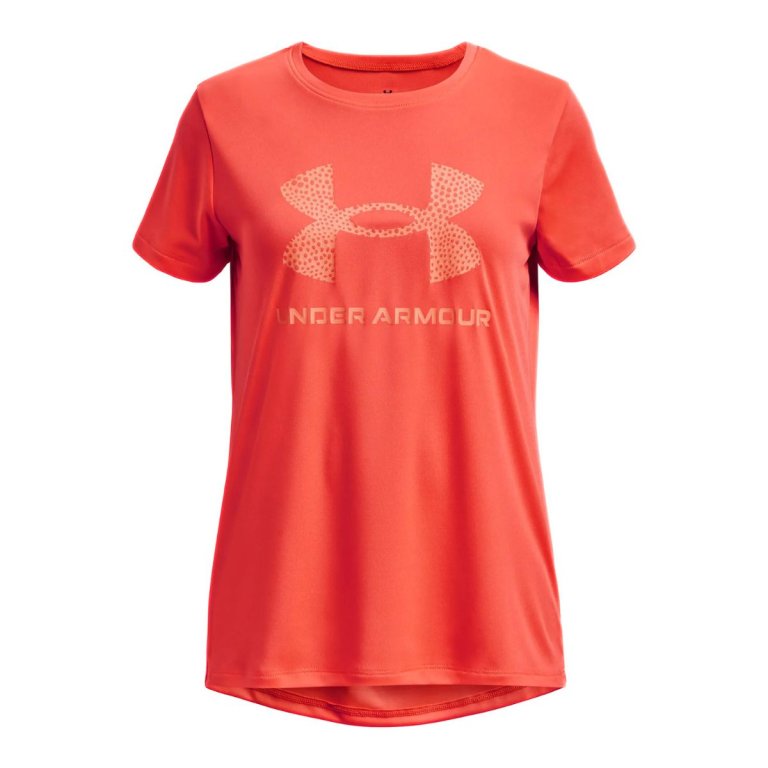 Футболка Under Armour Tech Solid Print Fill BL SSC J - помаранчева