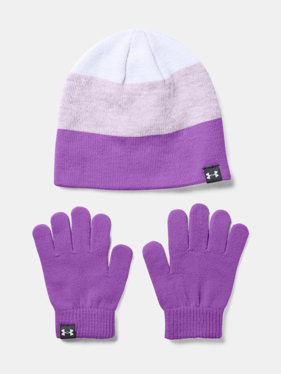 Шапка та рукавиці Under Armour G Beanie Glove Combo J - фіолетовий