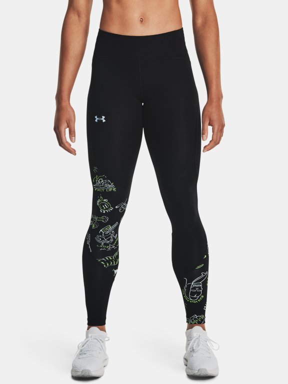 Kompresní legíny Under Armour Run Ur Face Off Tight-BLK