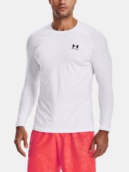Футболка Under Armour HG Armour Fitted LS-WHT
