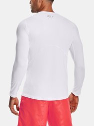 Футболка Under Armour HG Armour Fitted LS-WHT
