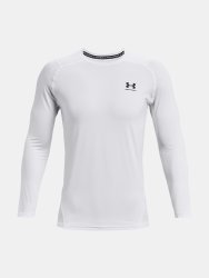 Футболка Under Armour HG Armour Fitted LS-WHT