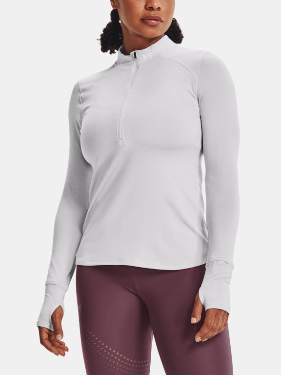Футболка Under Armour Qualifier Run 2.0 1/2 Zip W - сіра