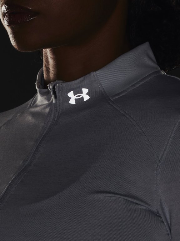 Футболка Under Armour Qualifier Run 2.0 1/2 Zip W - сіра