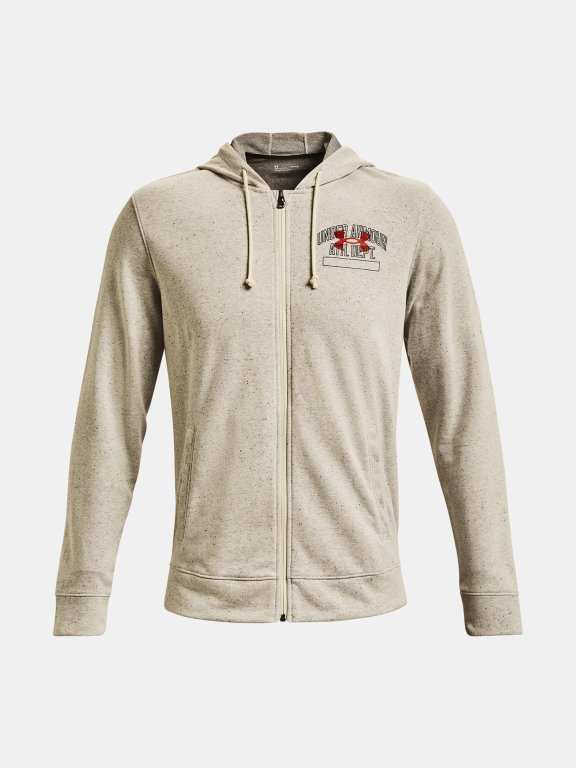 Mikina Under Armour Rival Try Athlc Dep FZ HD M - hnědá
