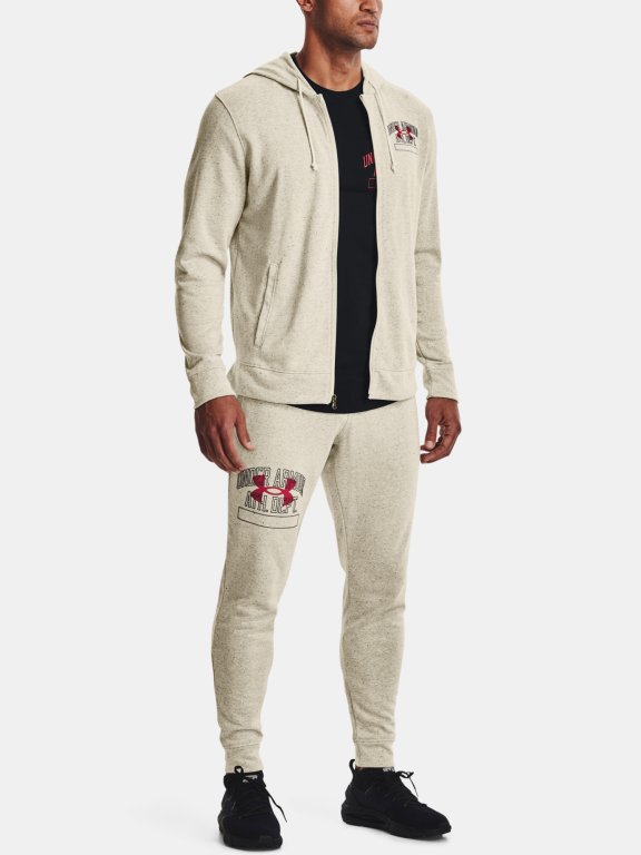Mikina Under Armour Rival Try Athlc Dep FZ HD M - hnědá