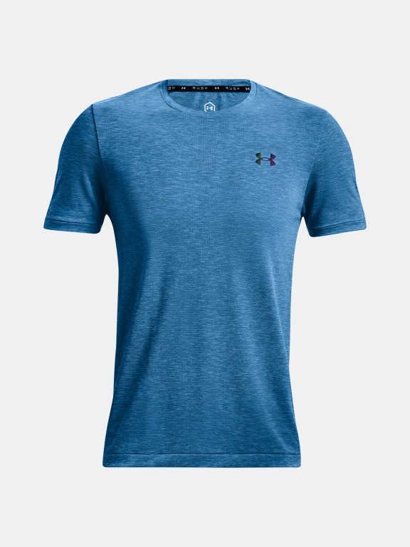 Tričko Under Armour UA Rush Seamless GeoSport SS M - modrá