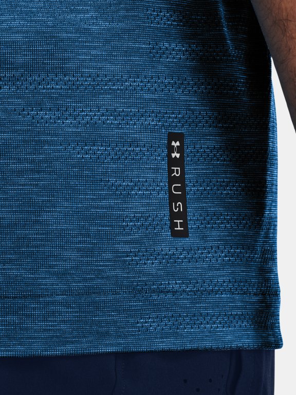 Tričko Under Armour UA Rush Seamless GeoSport SS M - modrá