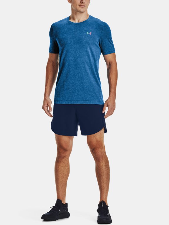 Tričko Under Armour UA Rush Seamless GeoSport SS M - modrá