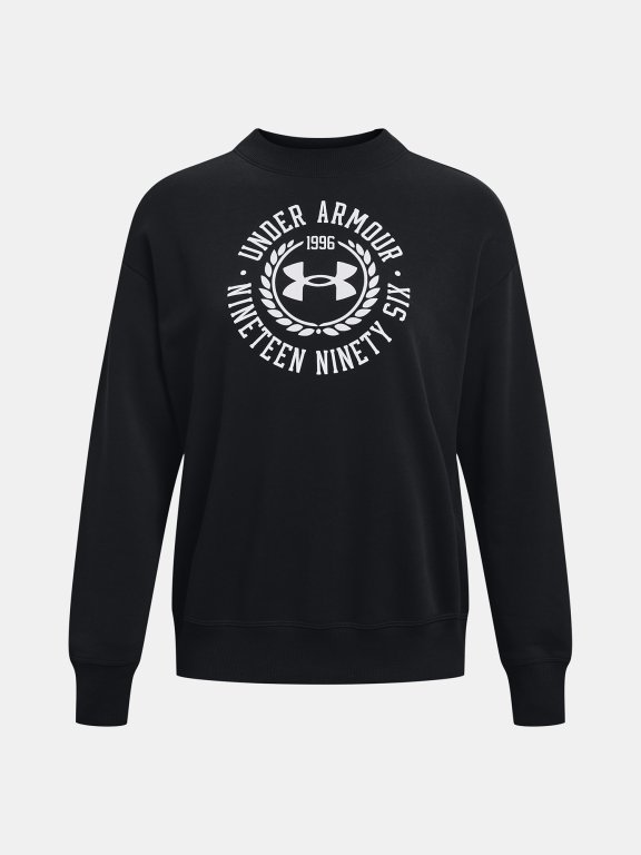 Mikina Under Armour Rival Fleece Crest Grp Crew - čierna