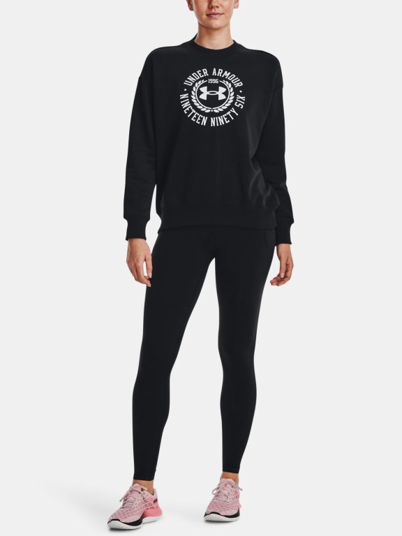 Mikina Under Armour Rival Fleece Crest Grp Crew - čierna