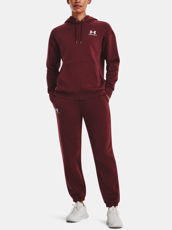 Худі Under Armour Essential Fleece Hoodie W - бордовий