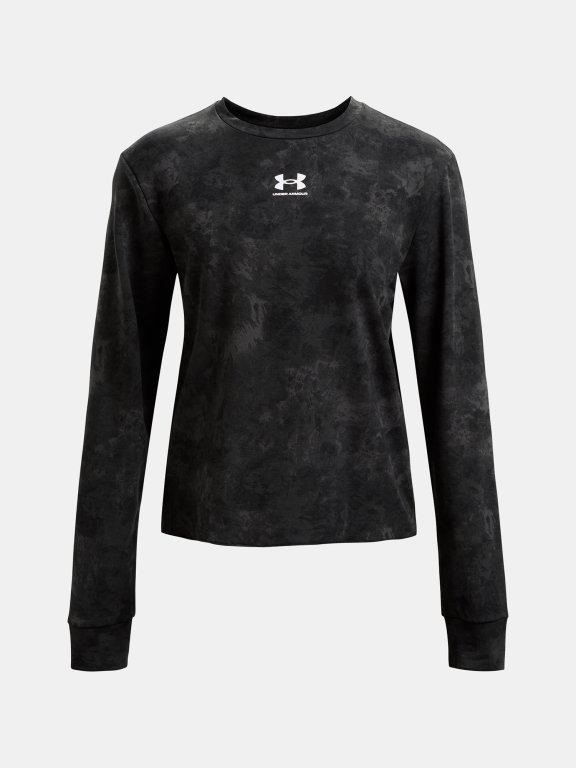 Кофта Under Armour Rival Terry Print Crew W - чорна