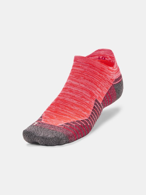 Ponožky Under Armour UA Run No Show Tab 2pk - červená