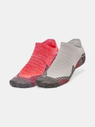 Ponožky Under Armour UA Run No Show Tab 2pk - červená