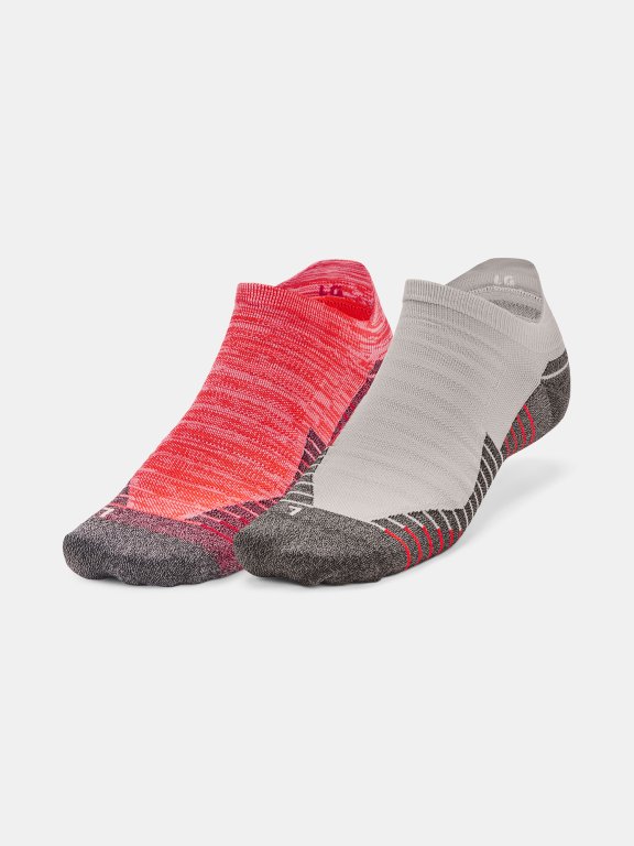 Ponožky Under Armour UA Run No Show Tab 2pk - červená