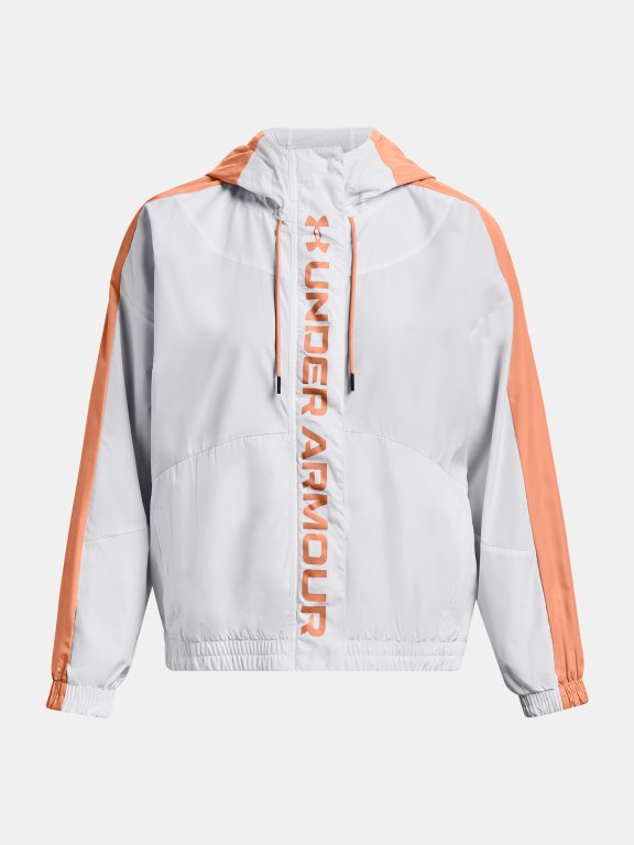 Bunda Under Armour UA Rush Woven FZ Jacket W - biela
