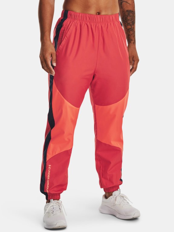 Kalhoty Under Armour UA Rush Woven Pant W - červená