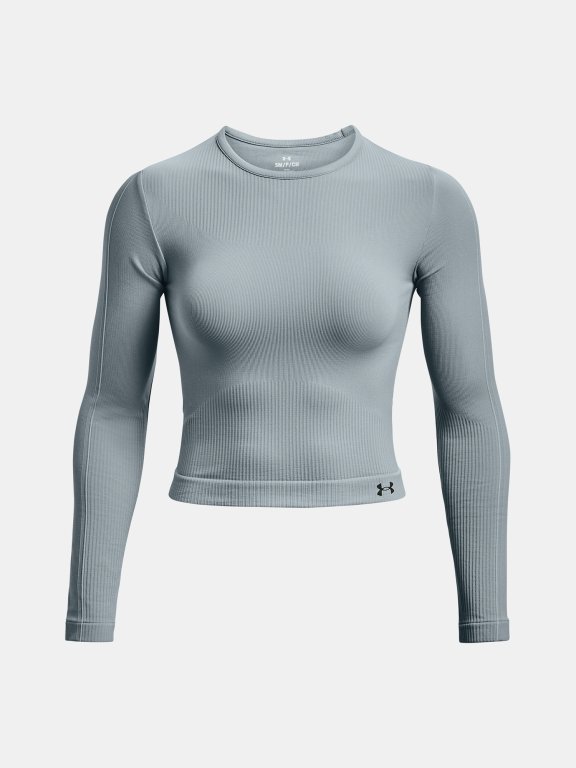 Tričko Under Armour UA Rush Seamless LS - modrá