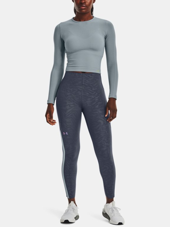 Tričko Under Armour UA Rush Seamless LS - modrá