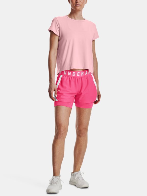 Kraťasy Under Armour Play Up 2-in-1 Shorts W - růžová