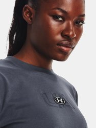 Футболка Under Armour UA ФІРМОВИЙ ЛОГОТИП CROP SS-GRY