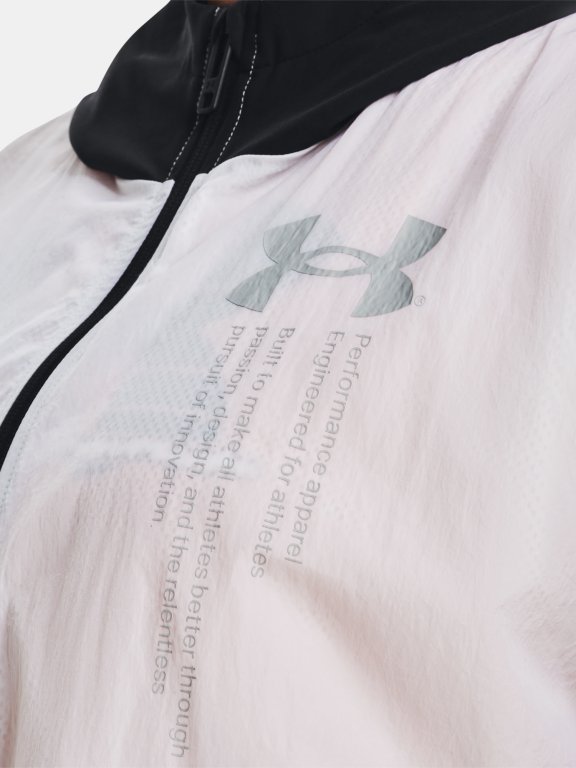 Bunda Under Armour Woven Graphic Jacket W - černá/bílá