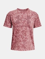 Tričko Under Armour UA LOGO AOP HEAVYWEIGHT SS-PNK