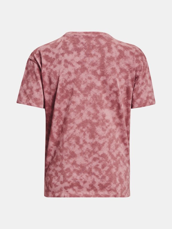 Tričko Under Armour UA LOGO AOP HEAVYWEIGHT SS-PNK