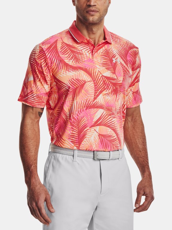 Футболка Under Armour UA Iso-Chill Grphc Palm Polo-PNK