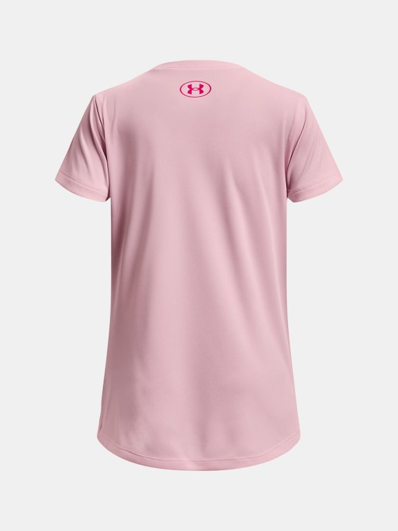 Футболка Under Armour Tech Solid Print Fill BL SSC J - růžová