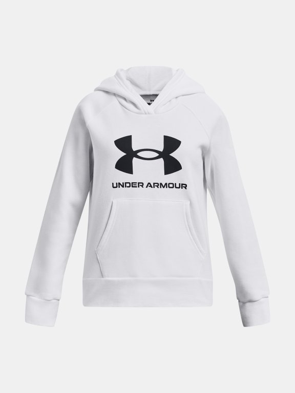 Mikina Under Armour UA Rival Fleece BL Hoodie-WHT