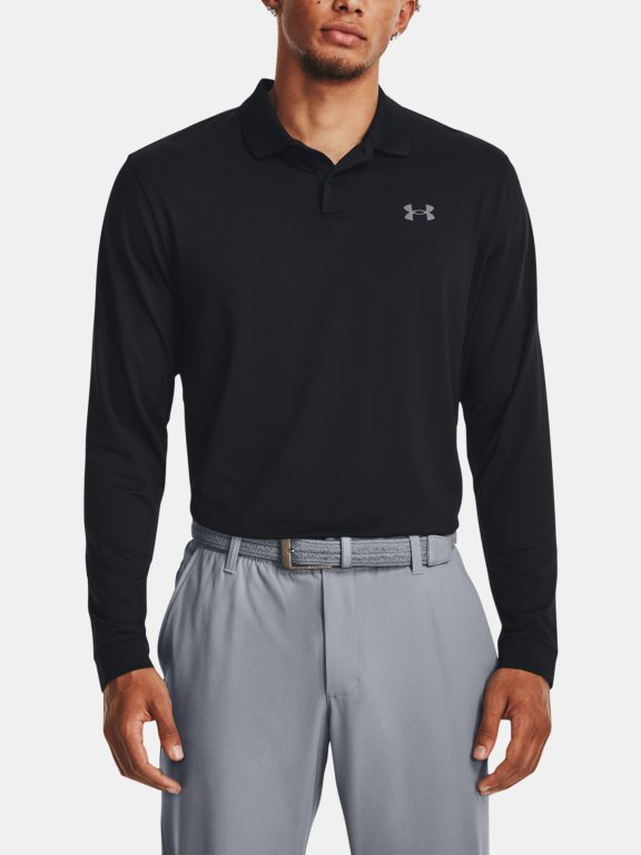 Футболка Under Armour UA Performance 3.0 LS Polo-BLK