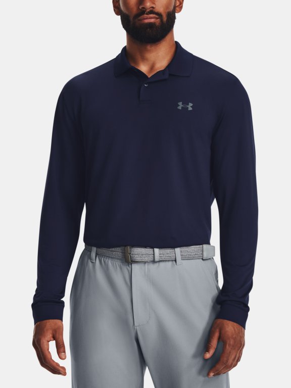 Футболка Under Armour UA Performance 3.0 LS Polo-BLU
