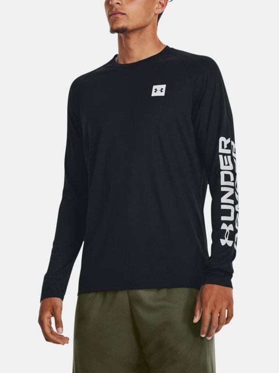 Футболка Under Armour UA Tech Prt Fill LS M - чорна