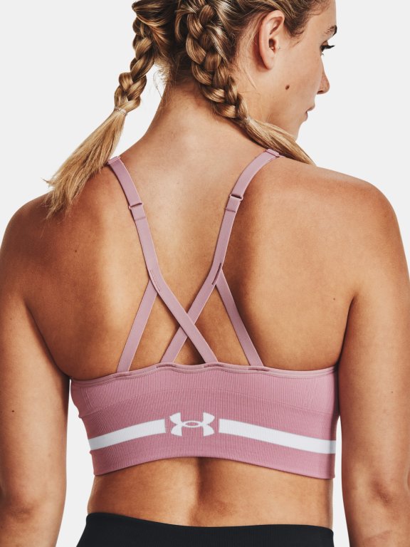Безшовний бюстгальтер Under Armour UA Seamless Low Long W - рожевий