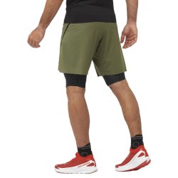 Шорти Salomon S LAB Ultra 2IN1 Short M - зелений/чорний