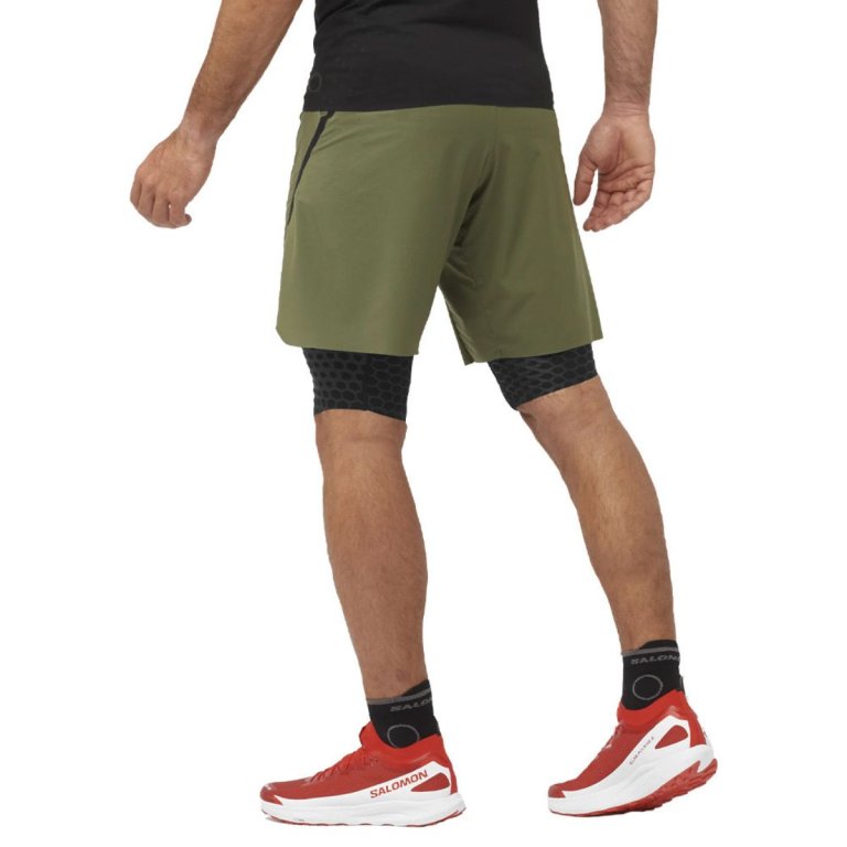 Шорти Salomon S LAB Ultra 2IN1 Short M - зелений/чорний