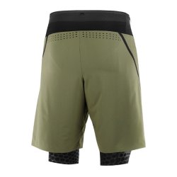 Шорти Salomon S LAB Ultra 2IN1 Short M - зелений/чорний