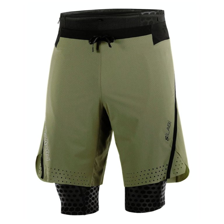 Шорти Salomon S LAB Ultra 2IN1 Short M - зелений/чорний